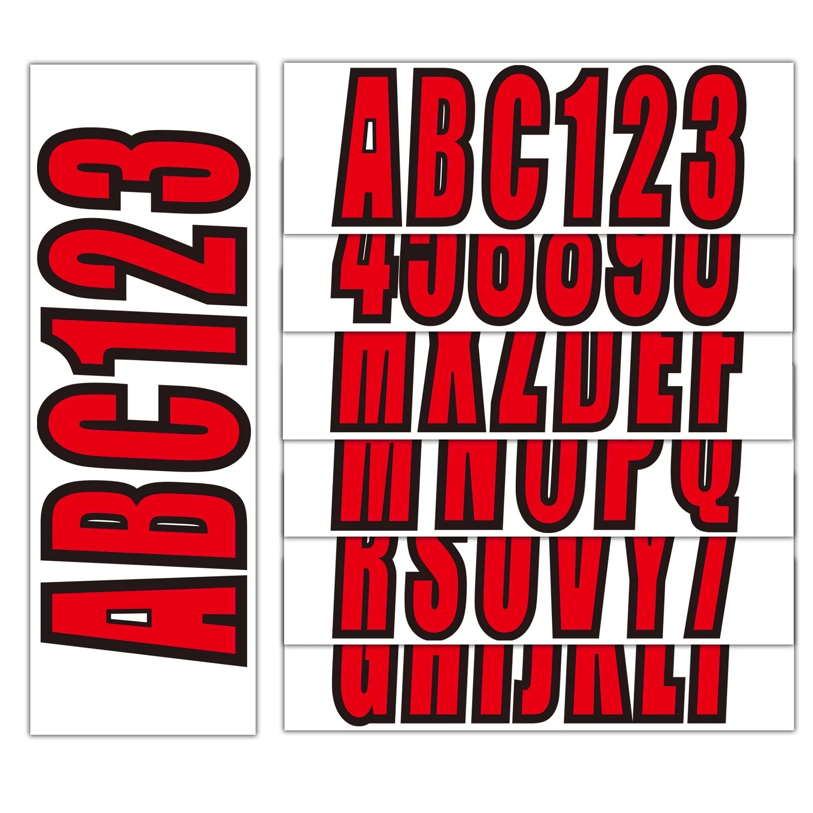 Set of 4 Watercraft Registration Numbers 3" Vinyl Decals for Boat JetSki