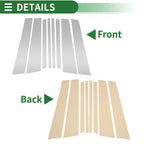 Set of 8 Door Pillar Window Trim for BMW X5 (2019–2023) Silver Tone