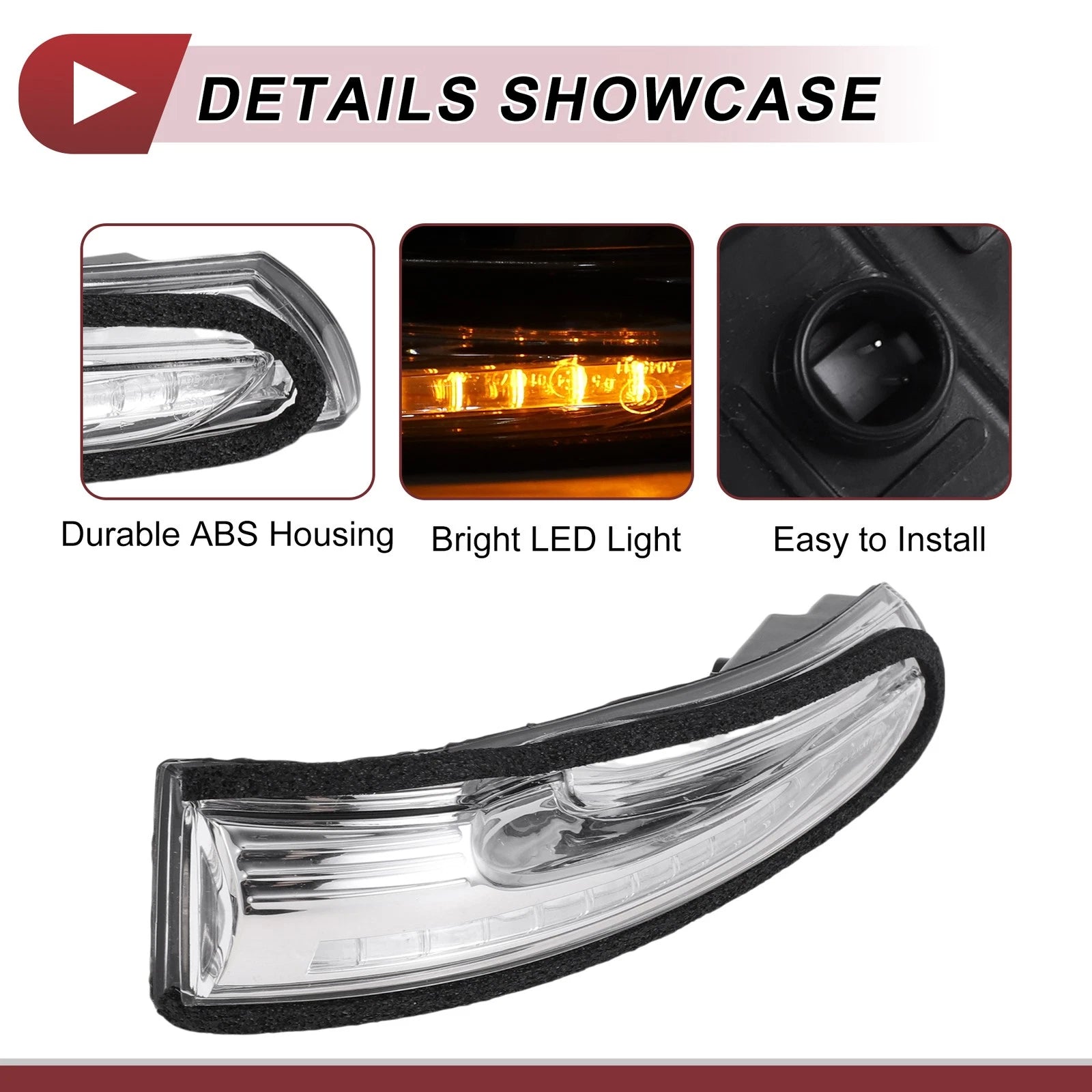 Front Left LED Mirror Turn Signal Light for Kia Rondo (2014–2017) No.87613A4000