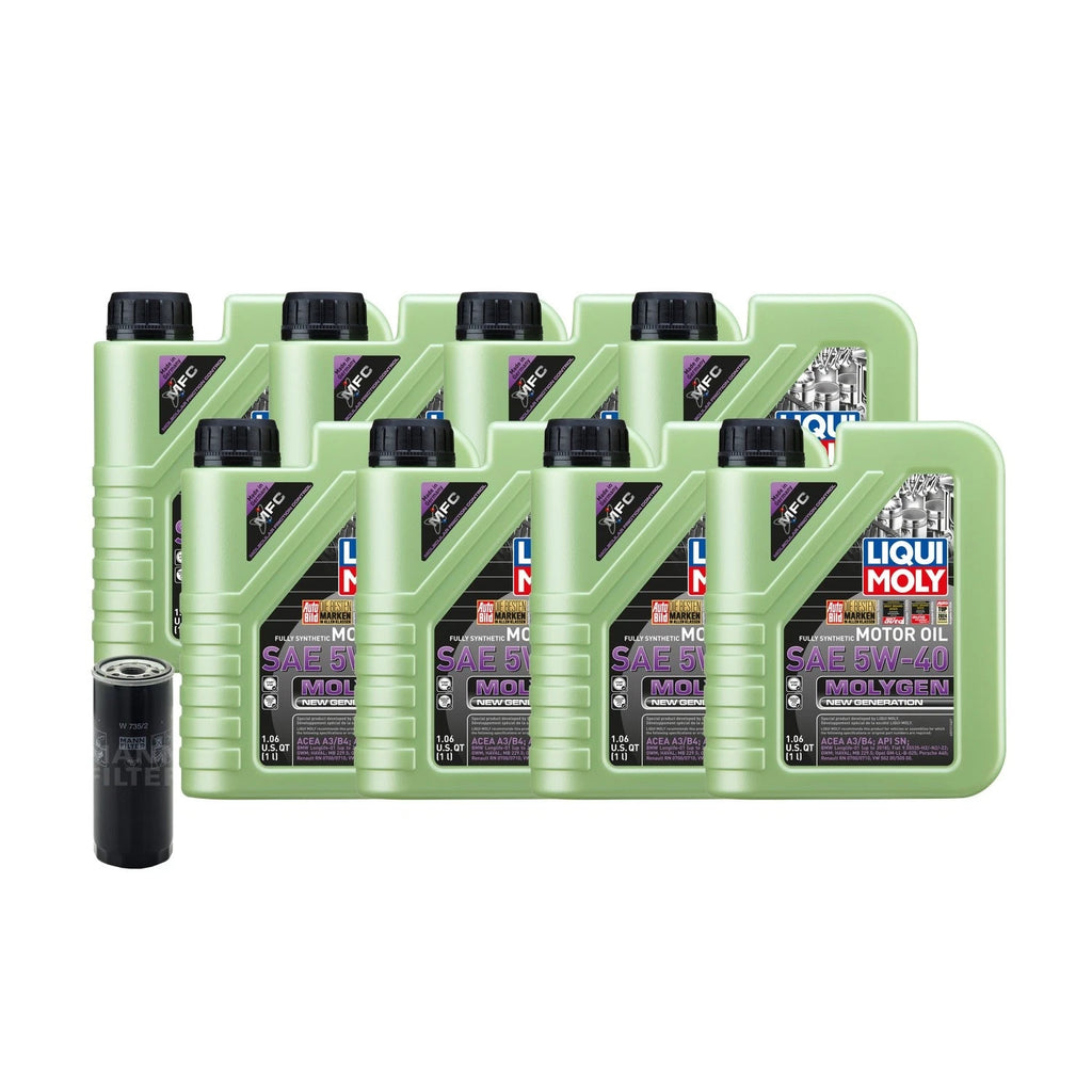 Oil Change Kit 5W-40 for Audi ABH/ART (2000–2005) - 8L Liqui Moly Molygen