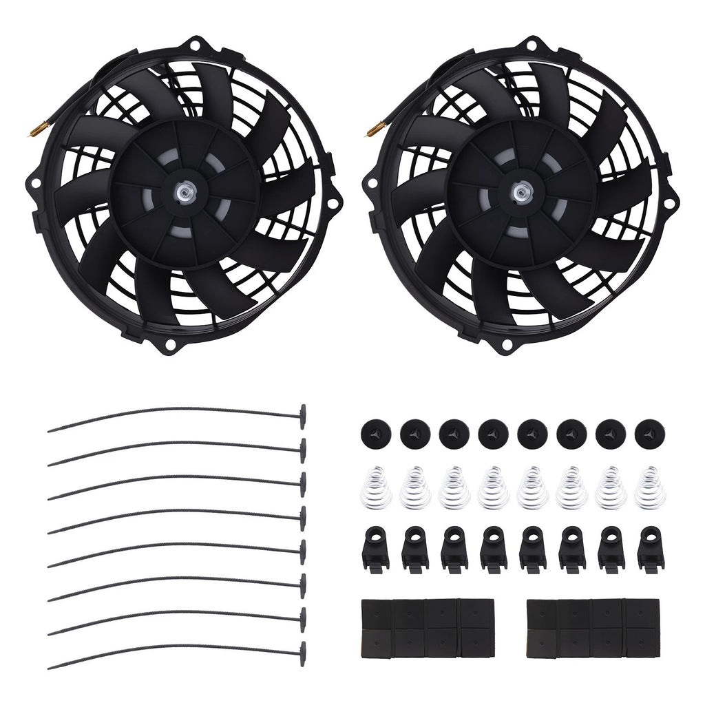 2X 7" Performance Cooling Fan for Universal Radiator (800CFM 2900RPM)