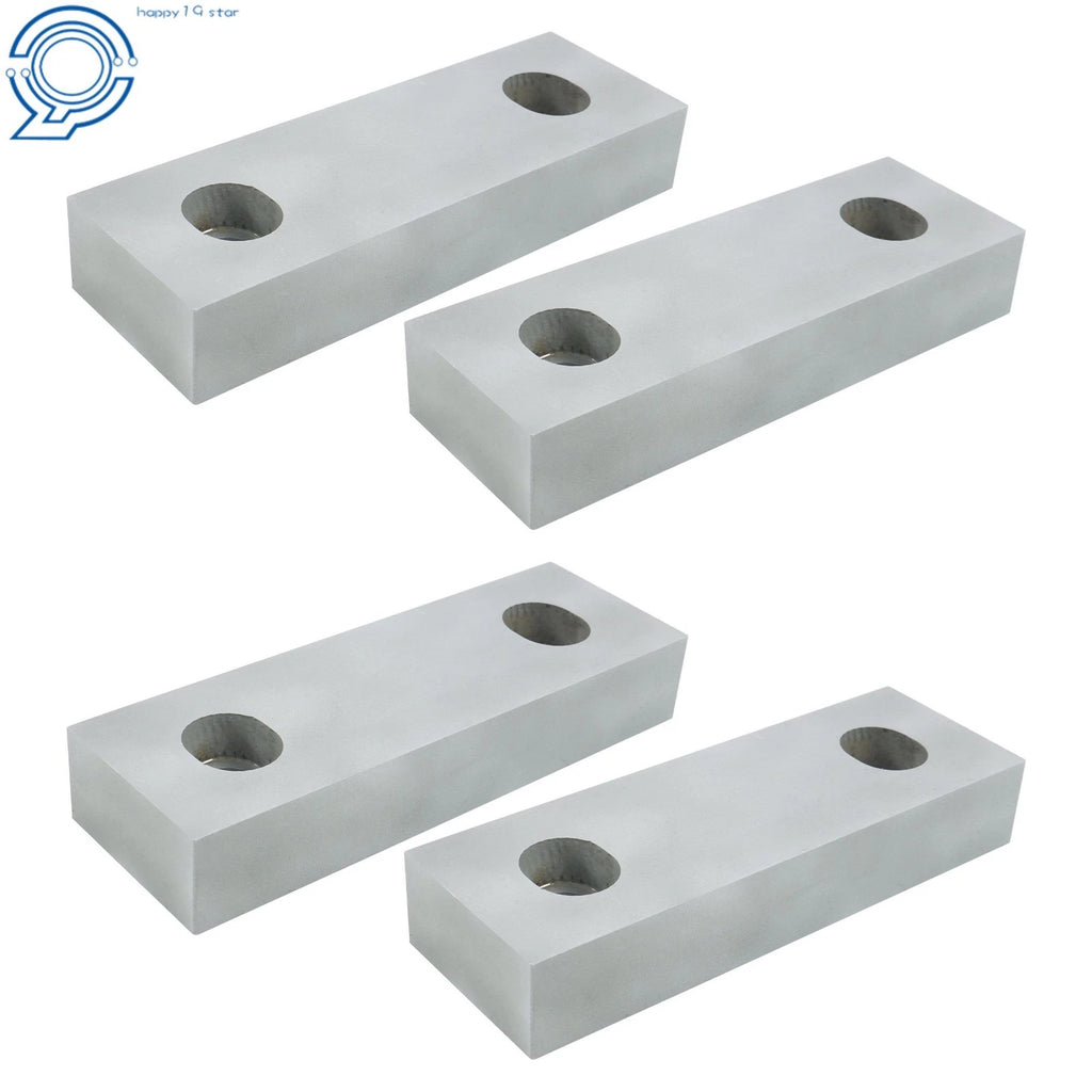 Set of 4 Reversible Aluminum Soft Jaws for 6" Vises (6" × 2" × 1")