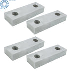 Set of 4 Reversible Aluminum Soft Jaws for 6" Vises (6" × 2" × 1")