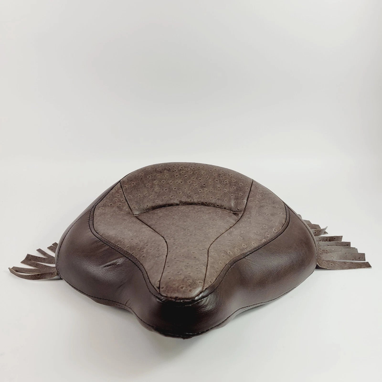 Custom Brown Studded Ostrich Police Solo Seat for Harley-Davidson (1997–2008)