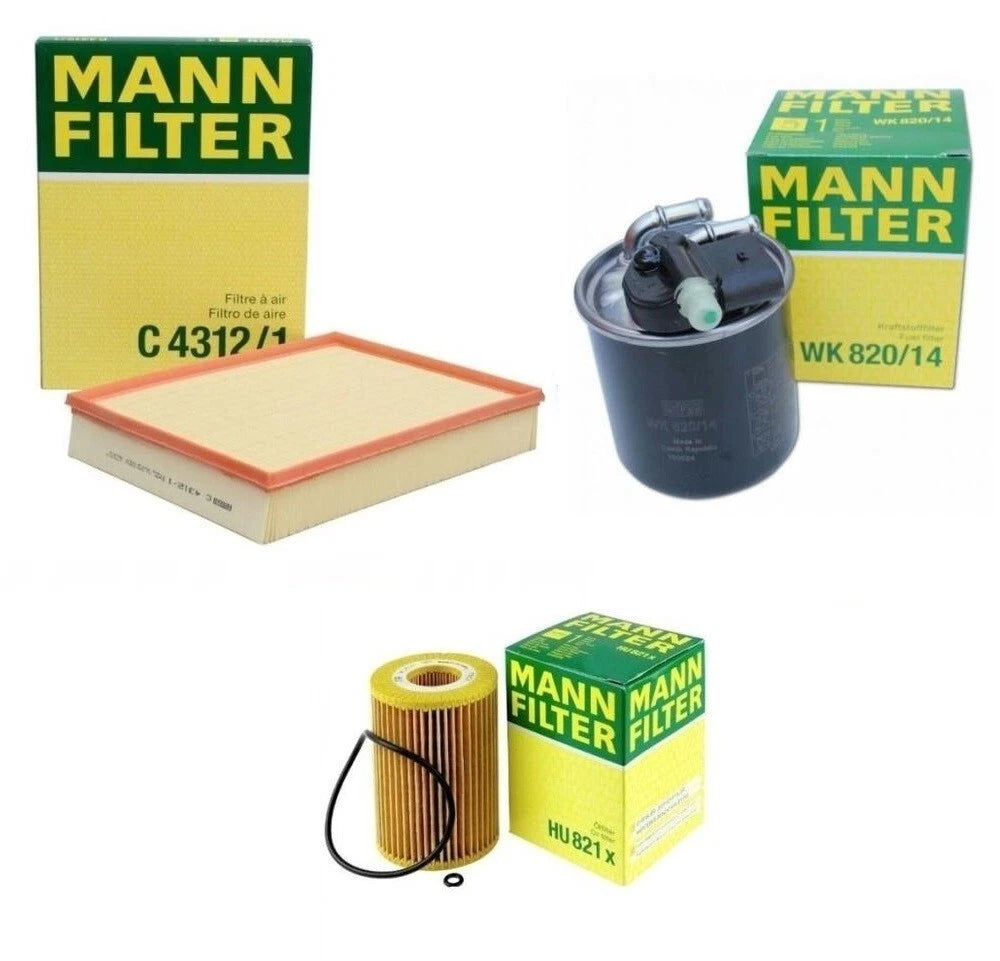 Mann Engine Oil Air Fuel Filter Kit for Mercedes-Benz Sprinter 2500 3500 (2010–2018)