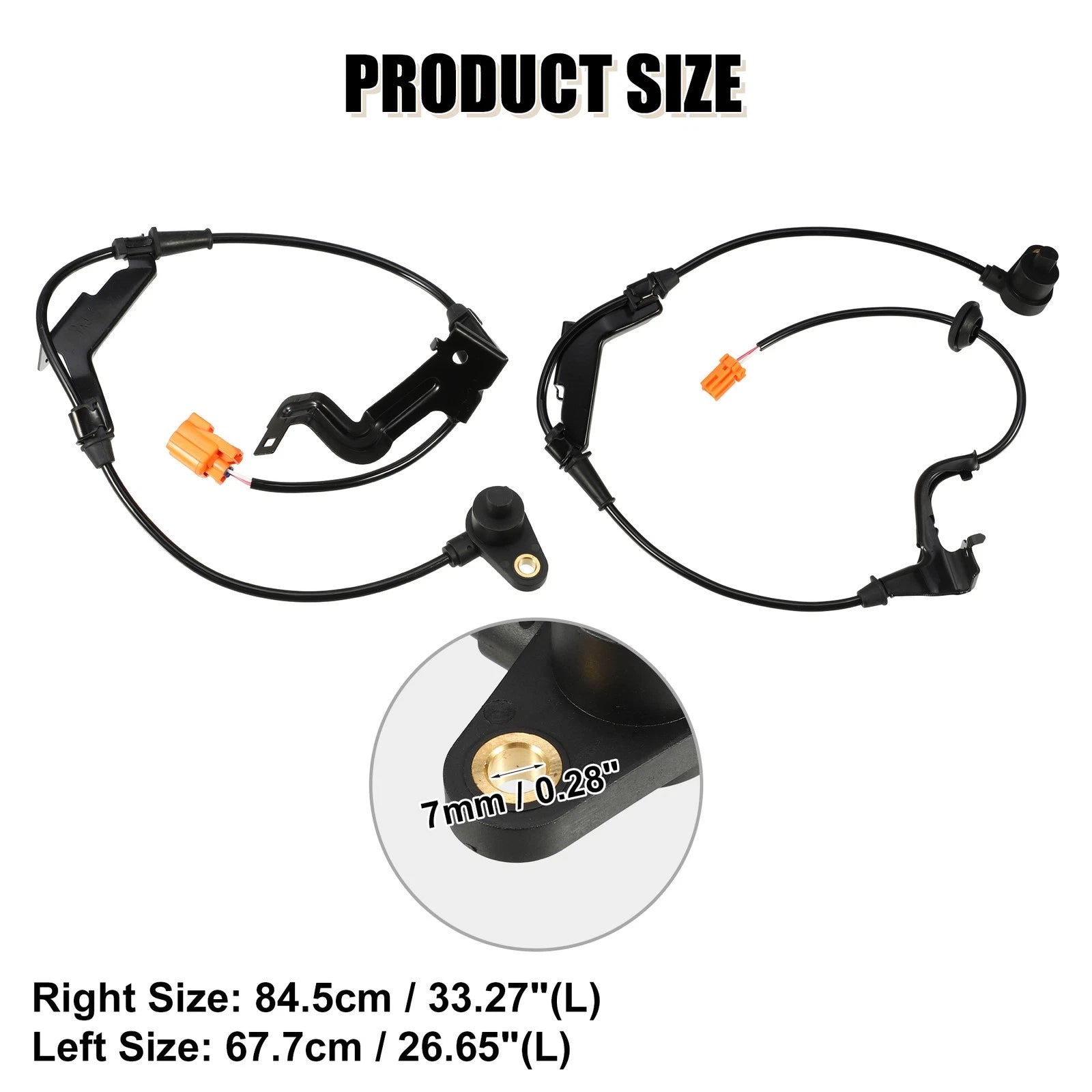 2pcs ABS Wheel Speed Sensor No. 57475S5D013/57470S5D013 for Honda Civic (2001–2005)