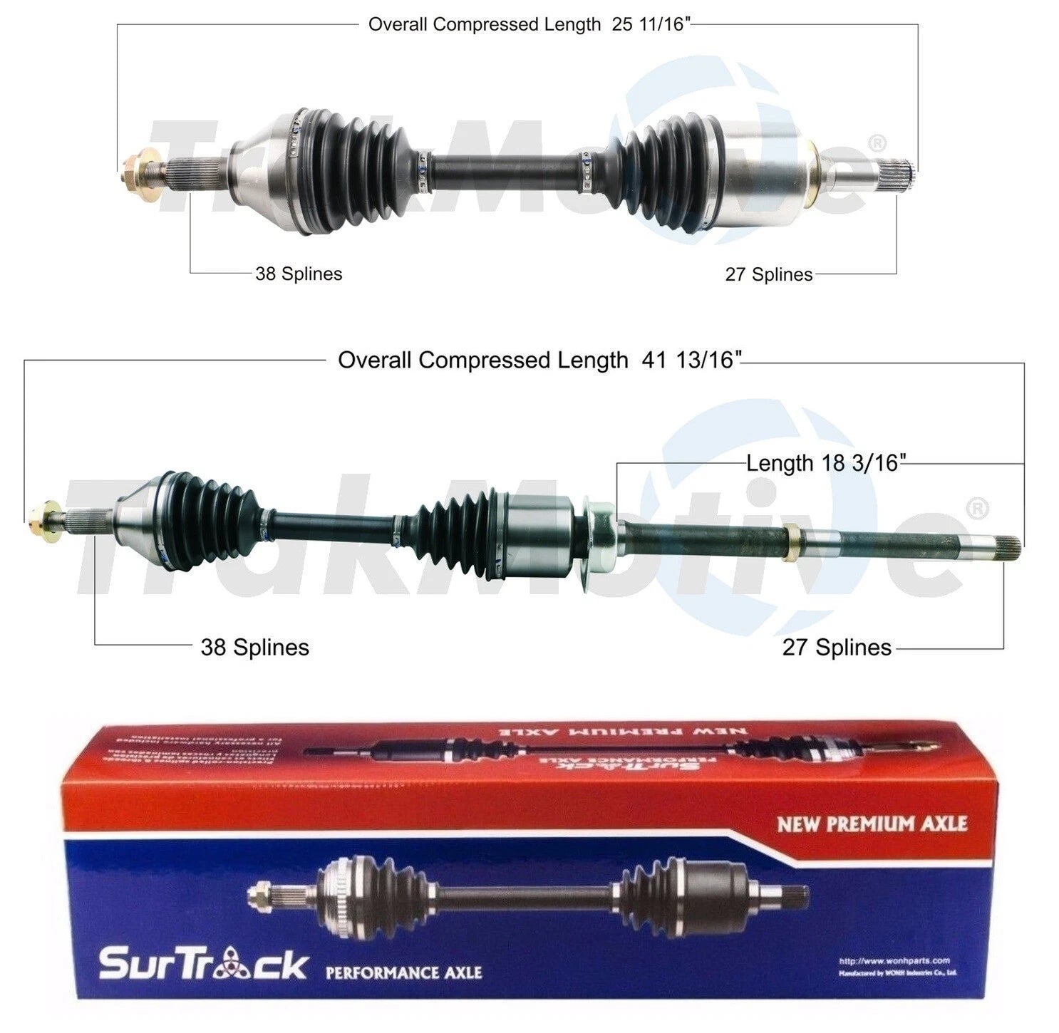 Set of 2 AAR CV Axle Shafts for Ford Flex Lincoln MKT (2009–2019)