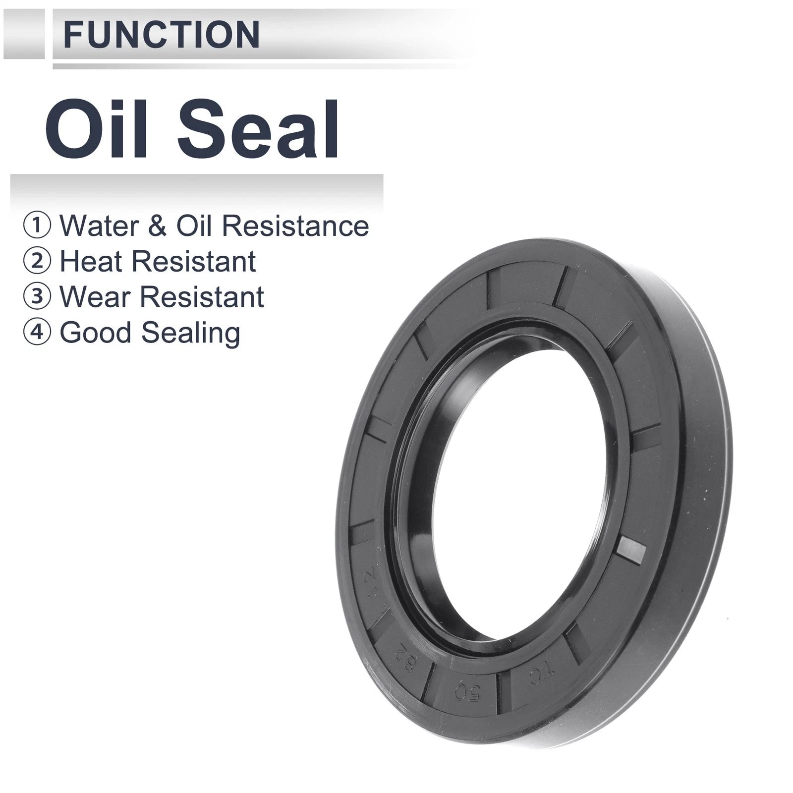 Set of 5 Oil Seal Rotary Shaft Seal Nitrile Rubber 50x82x12mm