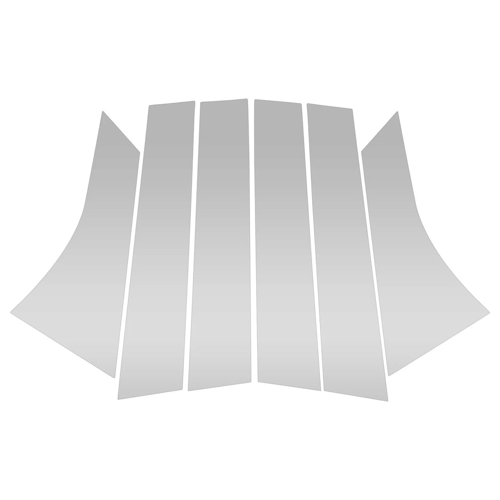 Set of 6 Door Pillar Window Trim for Ford Focus (2012–2019) Silver Tone