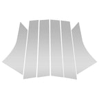 Set of 6 Door Pillar Window Trim for Ford Focus (2012–2019) Silver Tone