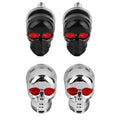 Cool Skull License Plate Frame Bolt Covers for Motorcycle Chopper