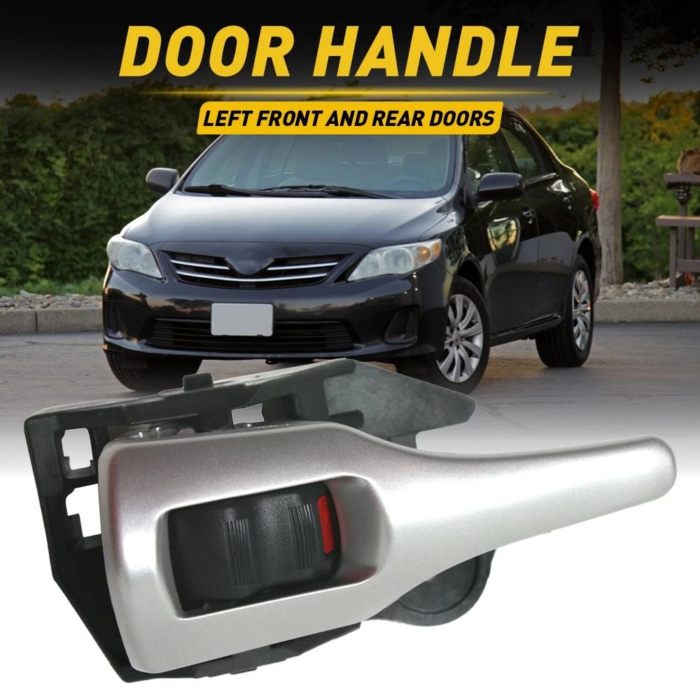 Door Handle Set of 2 Silver Inside Front Rear LH for Toyota Corolla Matrix