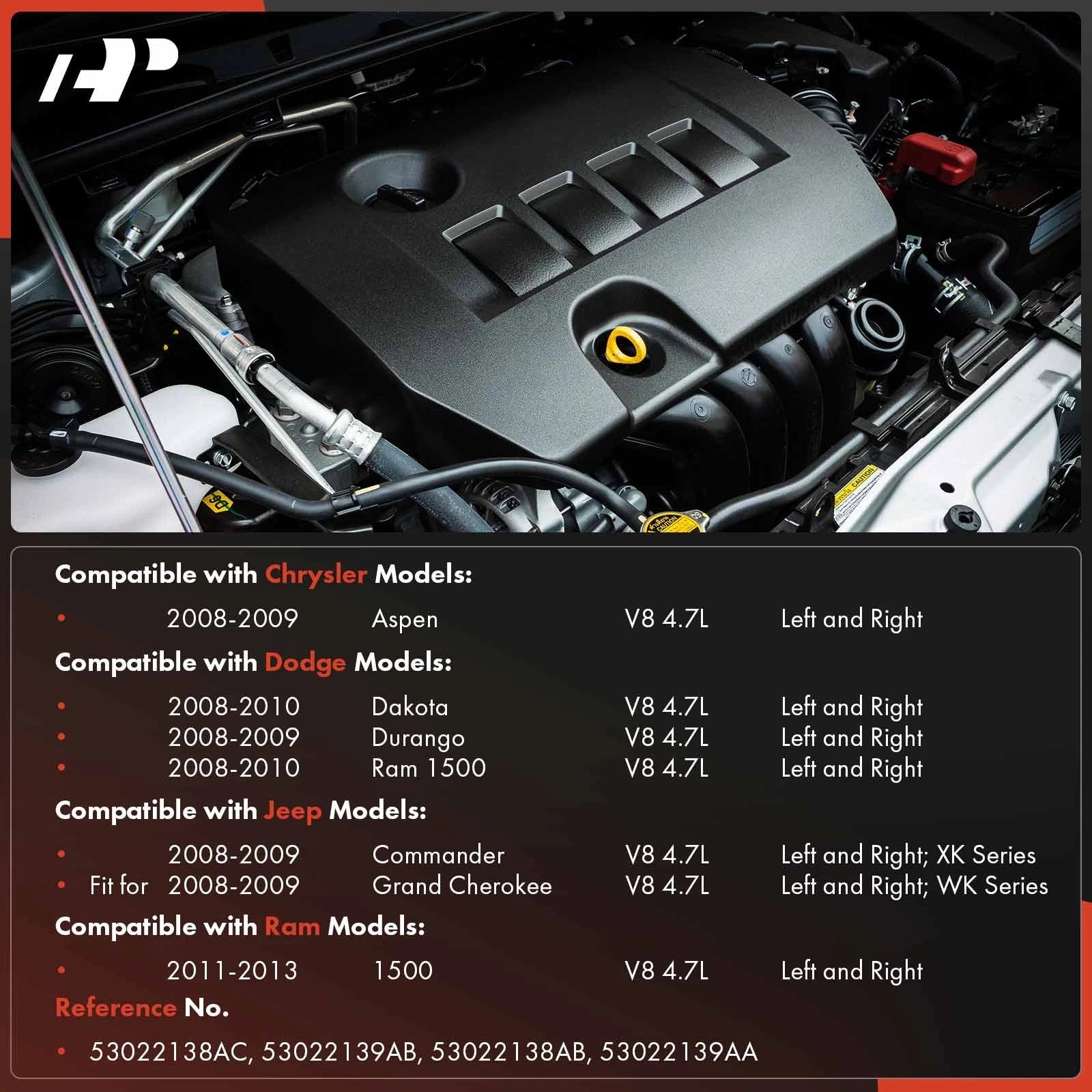 Engine Valve Cover Set for Jeep Grand Cherokee WK (2008-2009)