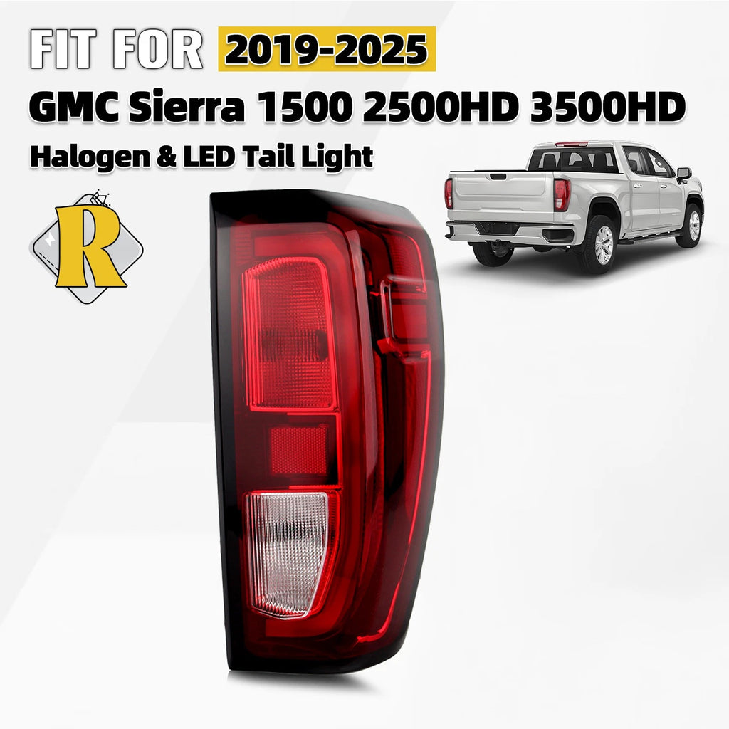 Halogen Tail Light Right Passenger for GMC Sierra 1500 2500 HD 3500 HD (2019–2026)