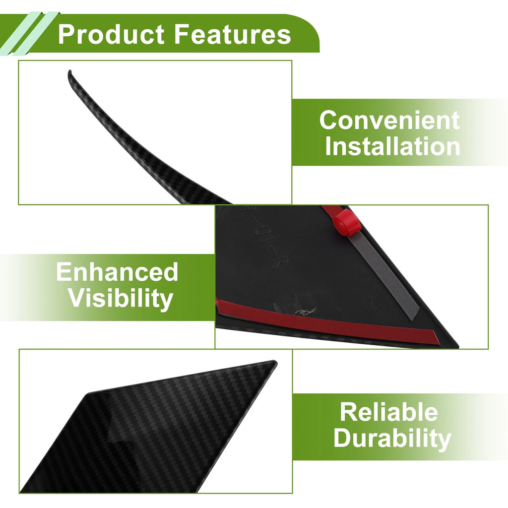 Headlight Eyebrow Eyelid Cover for Honda Accord (2023–2023) Black Carbon Fiber
