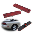 Set of 2 Red Rear Bumper Side Marker Lights for Pontiac Firebird Trans AM