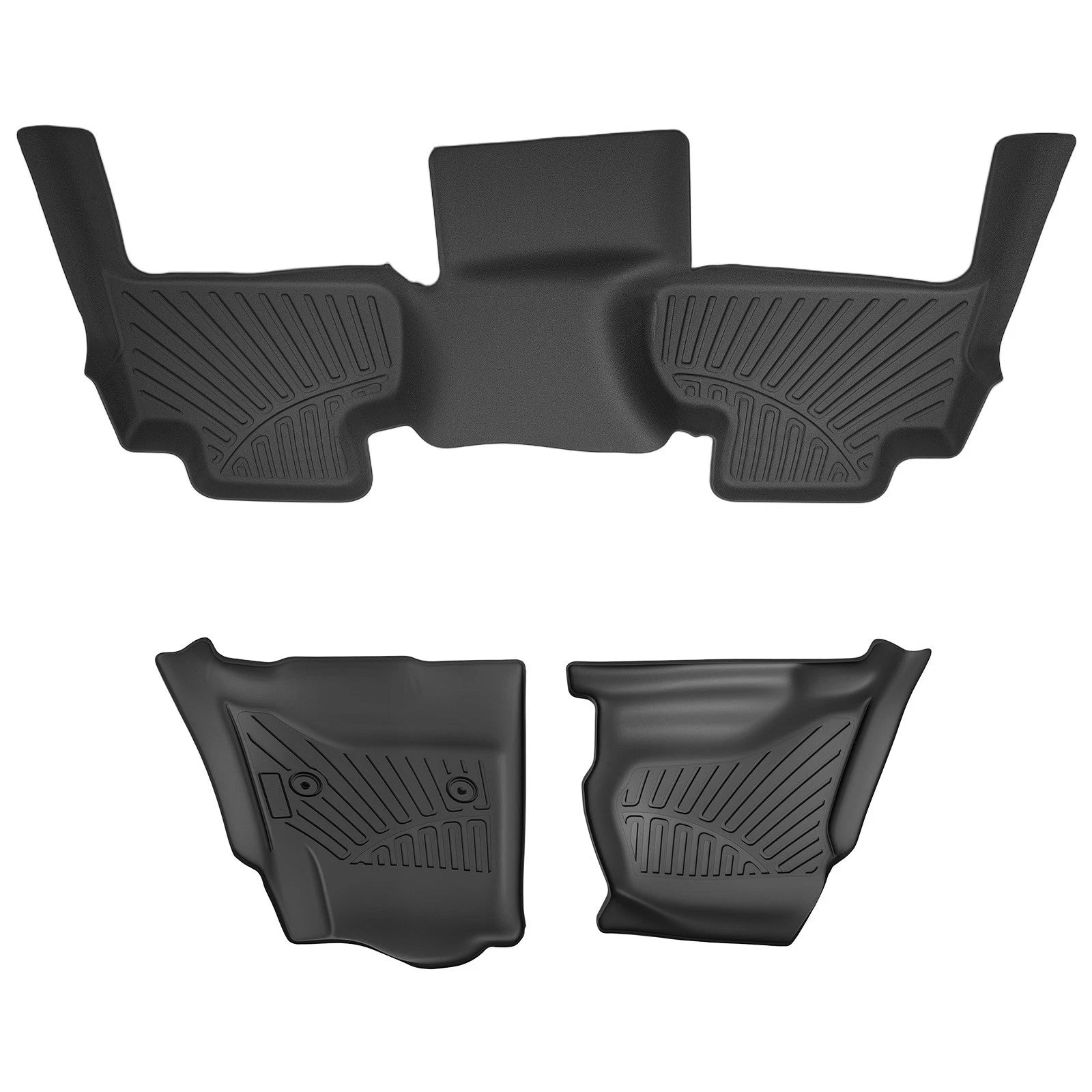 Set of 3 Black Waterproof Mats for Chevrolet Tahoe GMC Yukon (2015–2020)