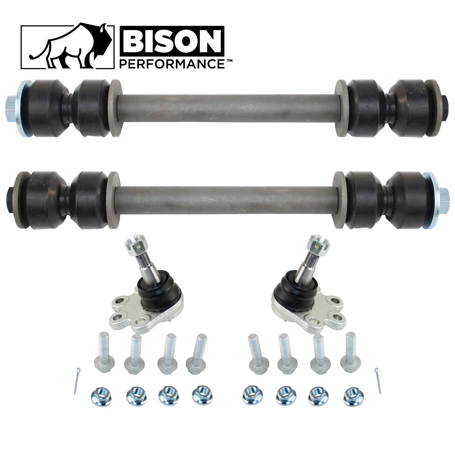 Set of 4 Front Sway Bar Link Lower Ball Joints for Chevy GMC 4WD