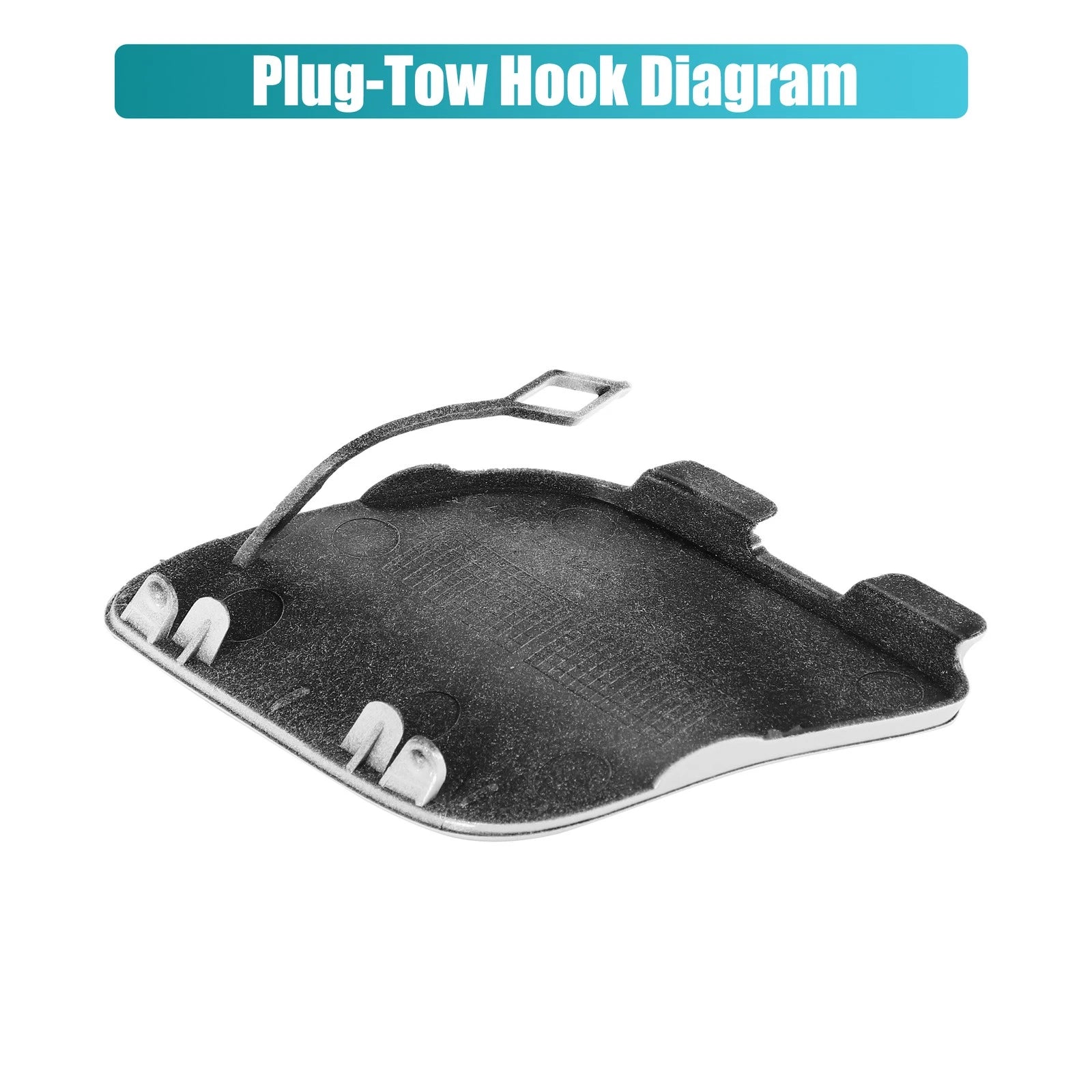 Front Bumper Tow Hook Cover for Mercedes-Benz CLA-Class (2014–2019) No.A1178851222 White