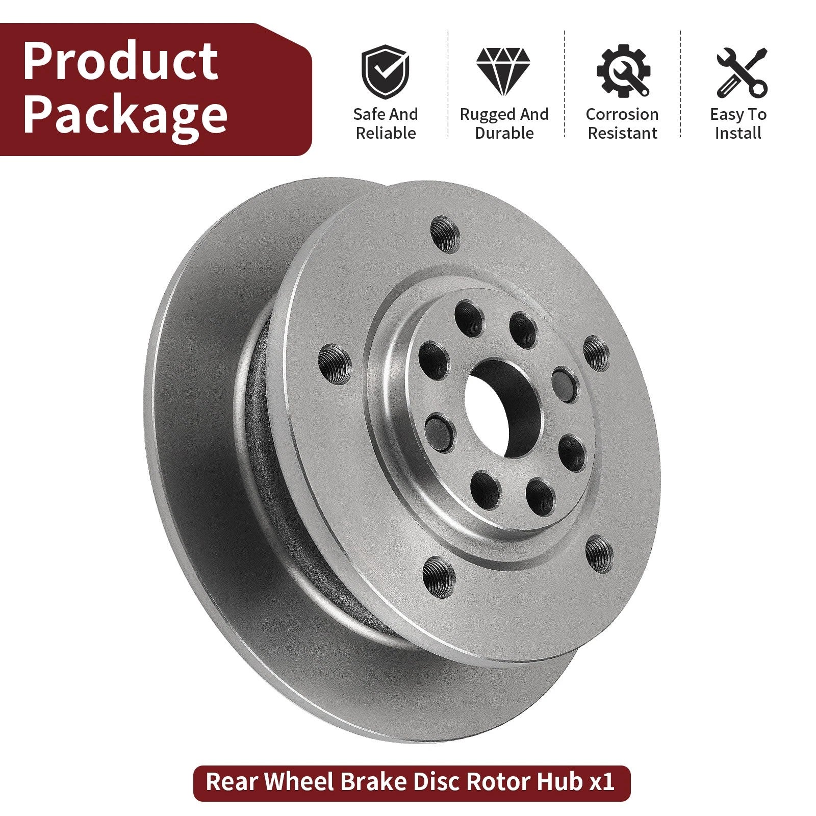 Rear Wheel Brake Disc Hub for John Deere Gator HPX615E HPX815E (2015–2023)