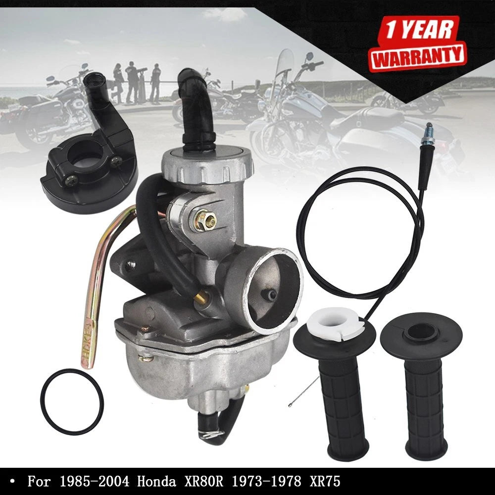 Carburetor with Throttle Grip Cable for Honda XR80R (1973–1978)