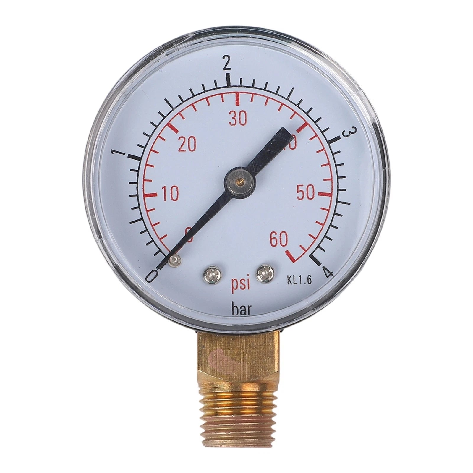 14in Pressure Gauge for Industrial Use (0-4 Bar, NPT Connection)