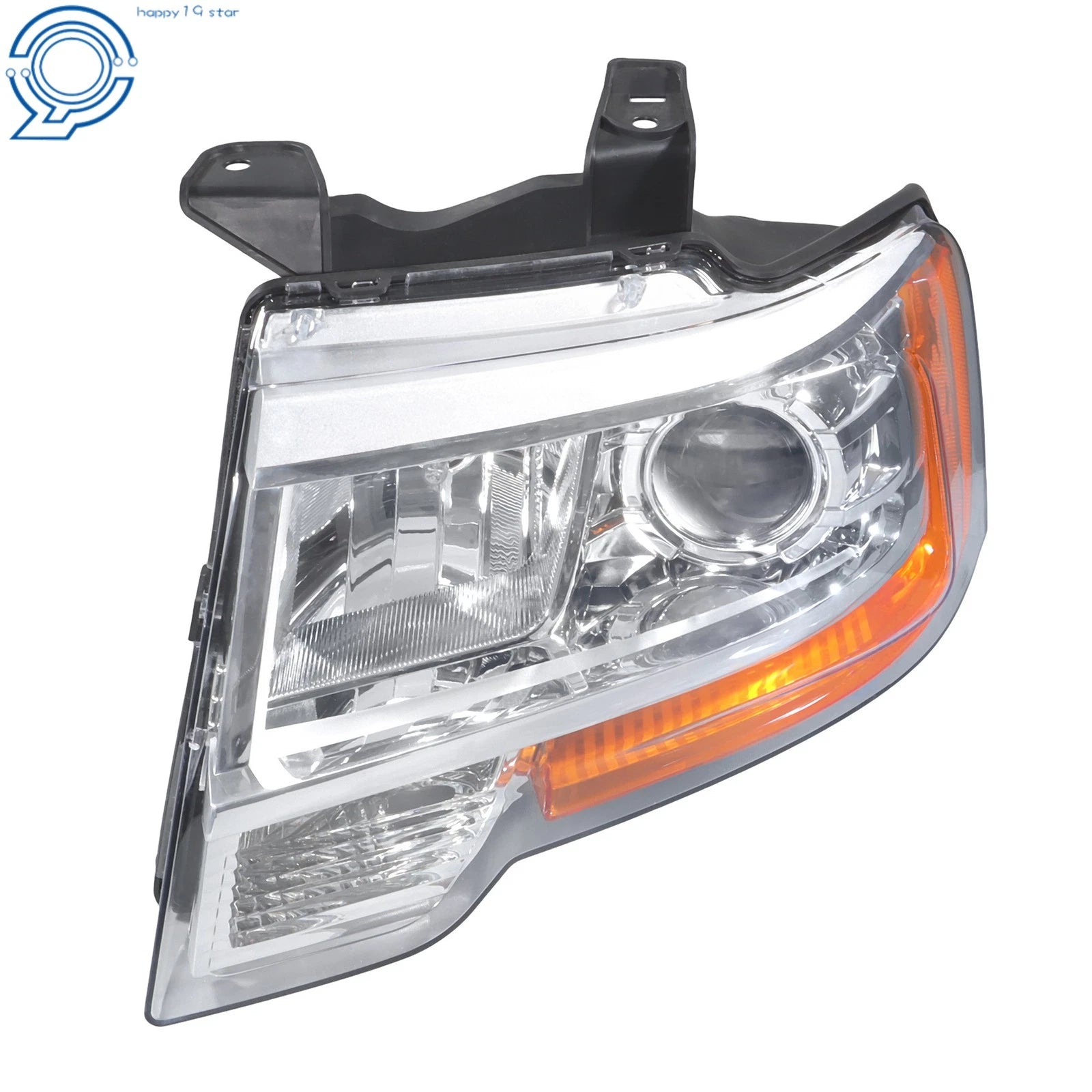 Set of 2 Halogen Projector Headlights for Ford Expedition (2015-2017) Chrome
