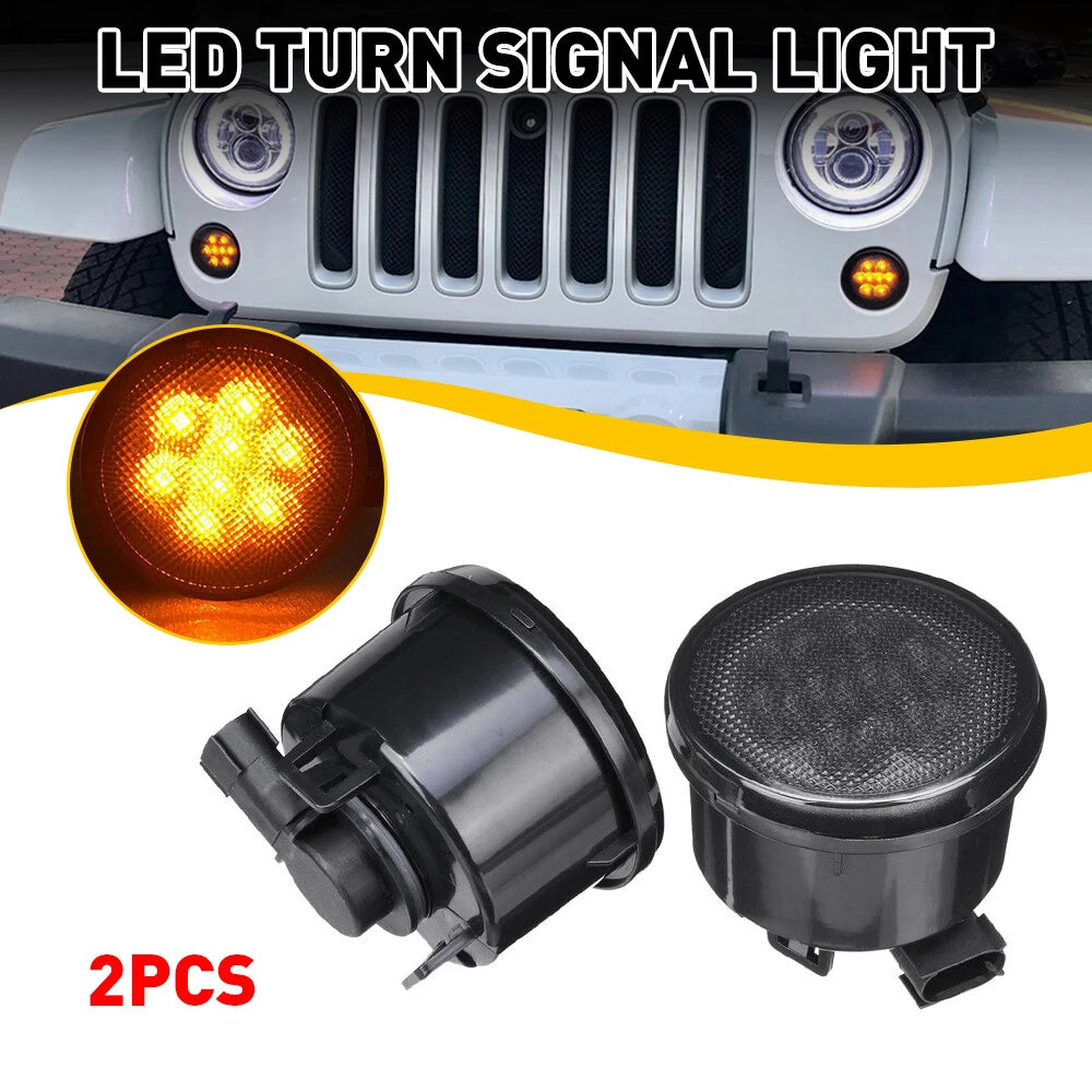 LED Amber Turn Signal Lights for Jeep Wrangler JK (2007–2018)