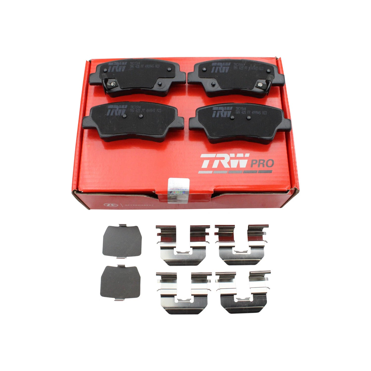 Set of 4 TRW Pro Rear Ceramic Brake Pads for Hyundai Accent Azera Elantra, Kia Optima Rio Soul