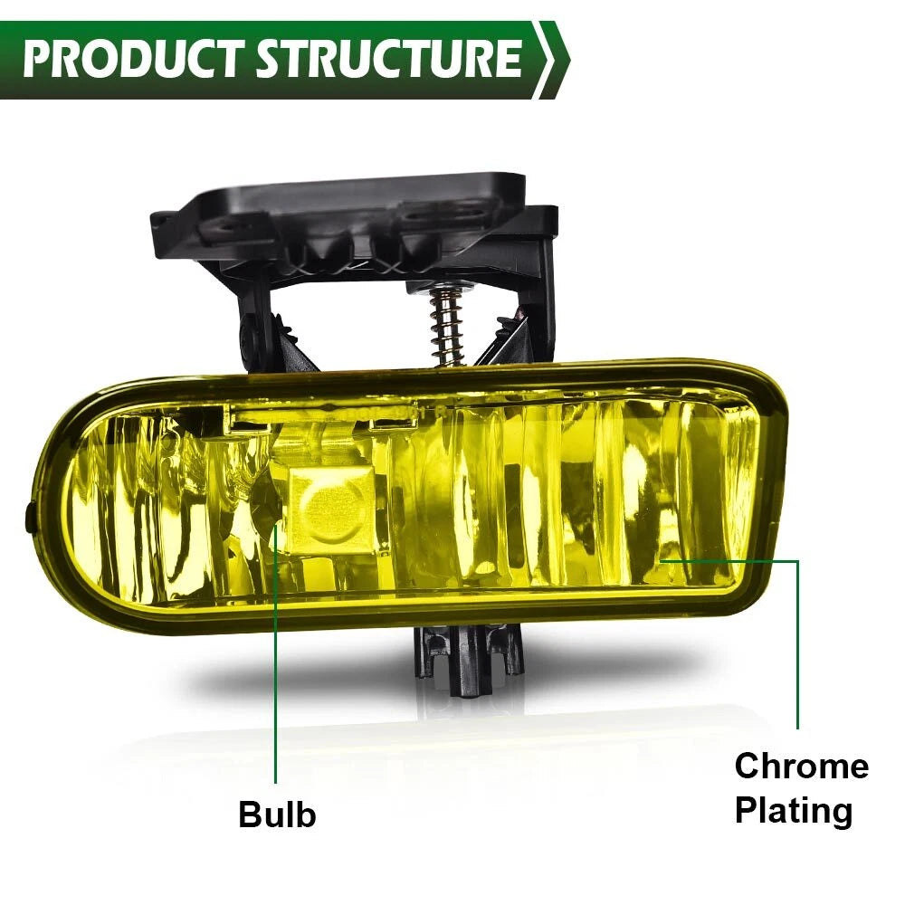 Fog Lights for GMC Sierra/Yukon (1999–2006) - Yellow Lens