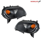 Set of 2 Halogen Headlights for Chevy HHR (2006–2011) Black Housing Clear