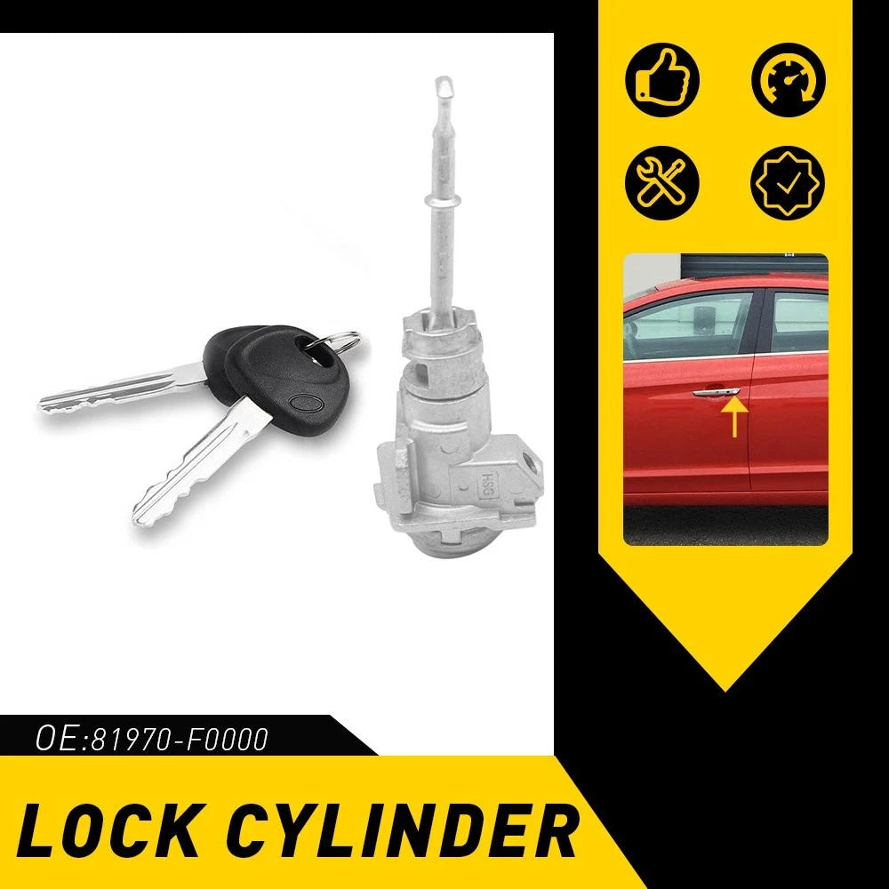 Door Lock Cylinder 81970-F0000 FL for Hyundai Elantra (2017–2020) W/2 Keys