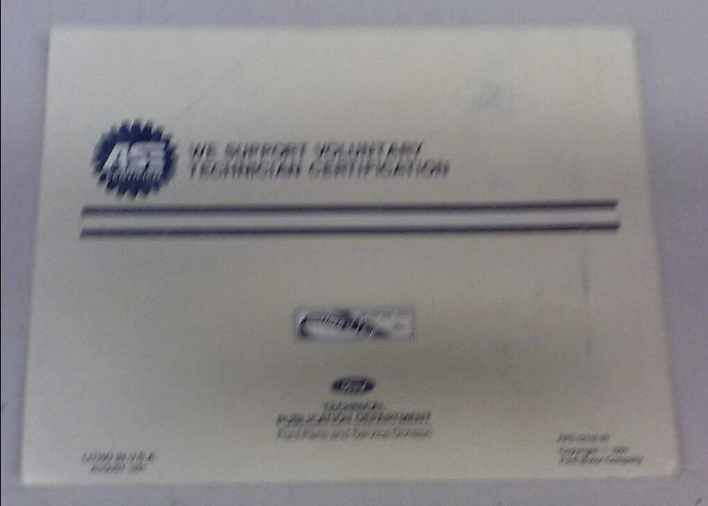 Electrical & Vacuum Manual for Thunderbird Cougar (1992) - FPS-12116-92