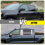 Chrome Polycarbonate Pillar Post Trim for Chevy Silverado GMC Sierra (2019–2024)