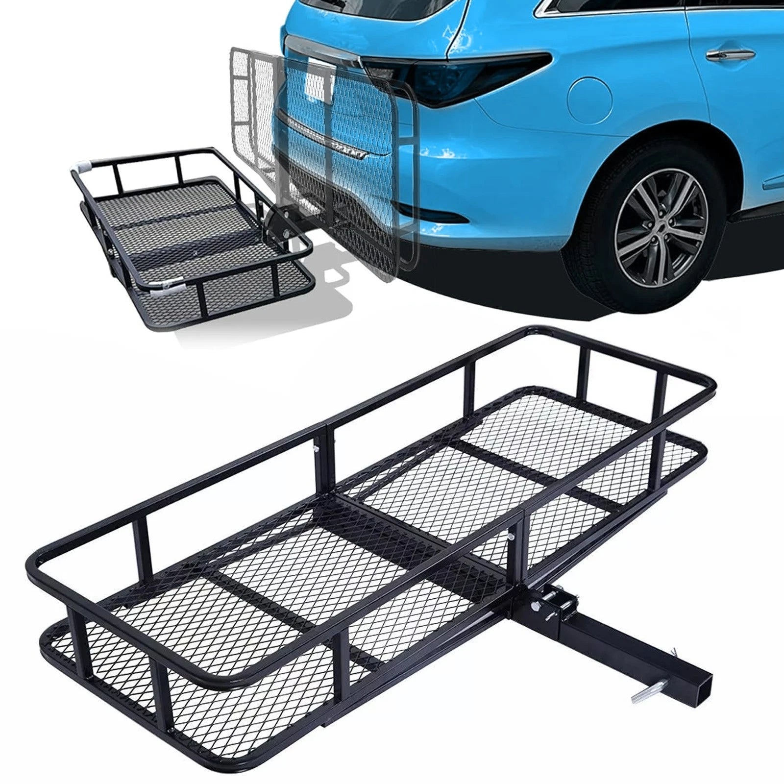 Hitch Cargo Carrier 62" x 20" for Van SUV Truck (550lbs Capacity)