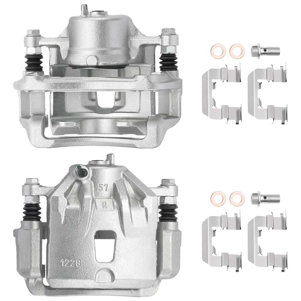 2 Brake Calipers with Bracket for Hyundai Elantra (2011–2016) 1.8L Coupe