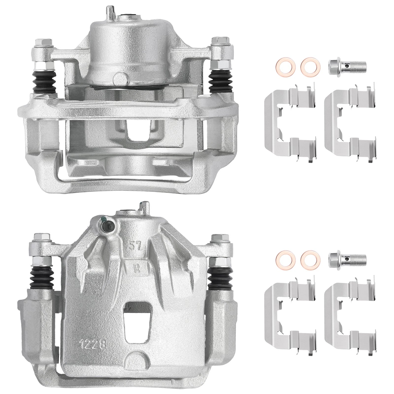 2 Brake Calipers with Bracket for Hyundai Elantra (2011–2016) 1.8L Coupe