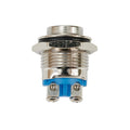Button Switch for Circuit Control 16mm Metal Waterproof Silver