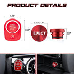 Push Start & Cigarette Lighter Button Cover for Mercedes A CLA GLA GLB (2019-2024)