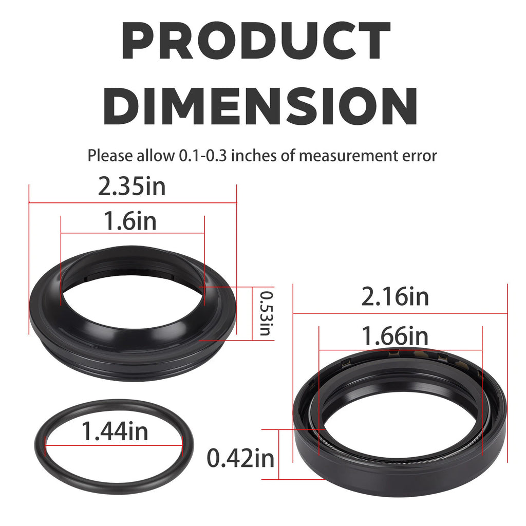 Front Fork Dust Oil Seals 51153-41G00 for Suzuki GSXR1000 (2005–2008), GSX1300R (2008–2024)