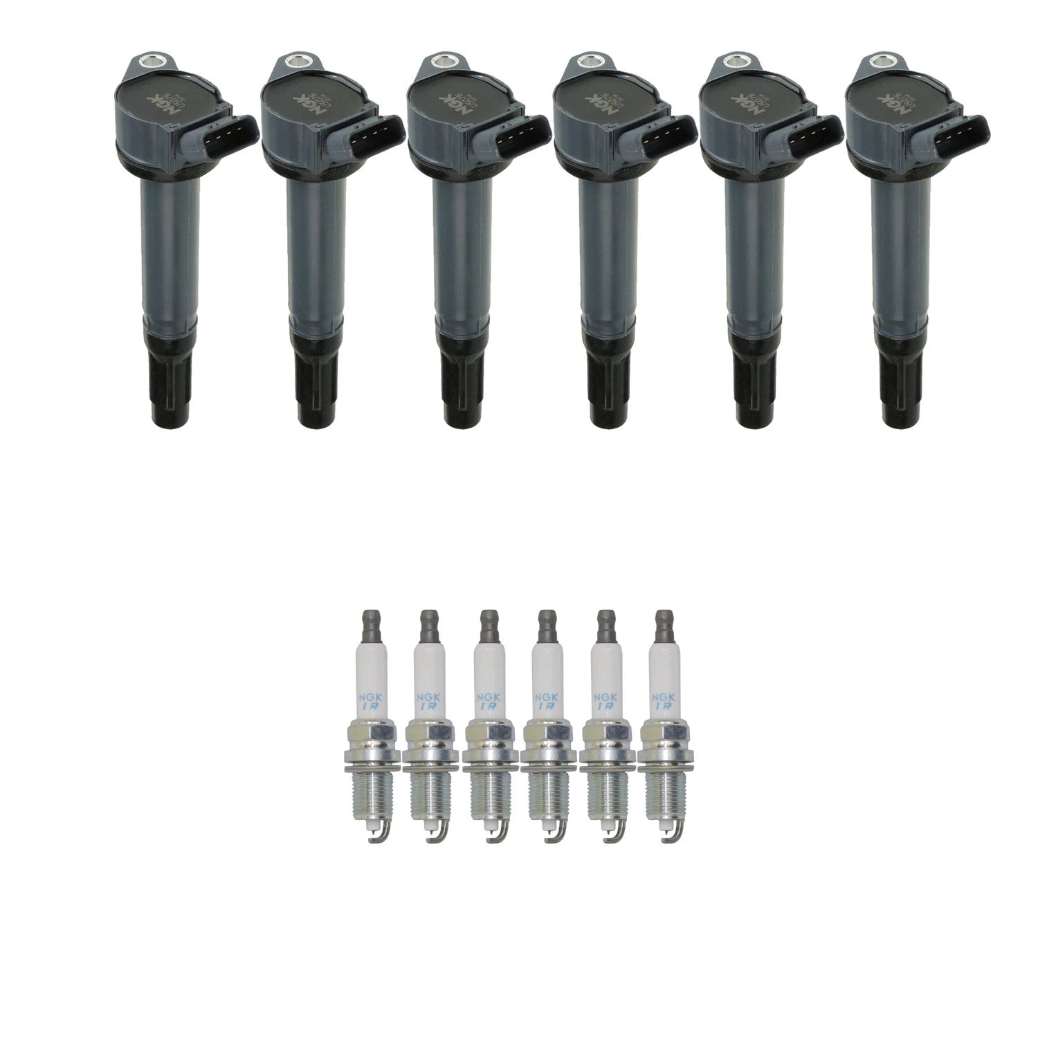 Set of 6 NGK Ignition Coils & Iridium Spark Plugs for Avalon Highlander RX350 (2005–2019)