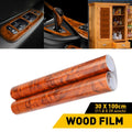 Wood Grain Textured Vinyl Wrap for Car Interior (Universal Fit)