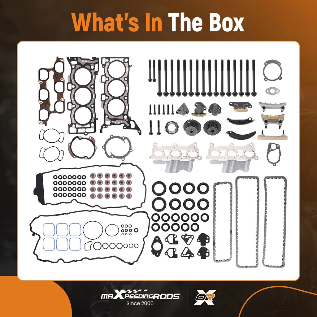 Complete Head Gasket Timing Chain Kit for Cadillac CTS SRX 3.0L V6 (2010–2011)