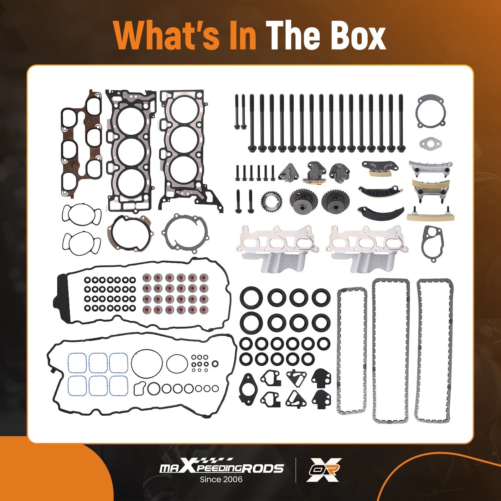 Complete Head Gasket Timing Chain Kit for Cadillac CTS SRX 3.0L V6 (2010–2011)