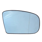 Heated Side Mirror Glass with Plate for Benz S CL Class W220 W215 Right Blue