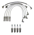 Denso 8mm Wire Set & 4 U-Groove Spark Plugs Kit for Ford Mercury L4