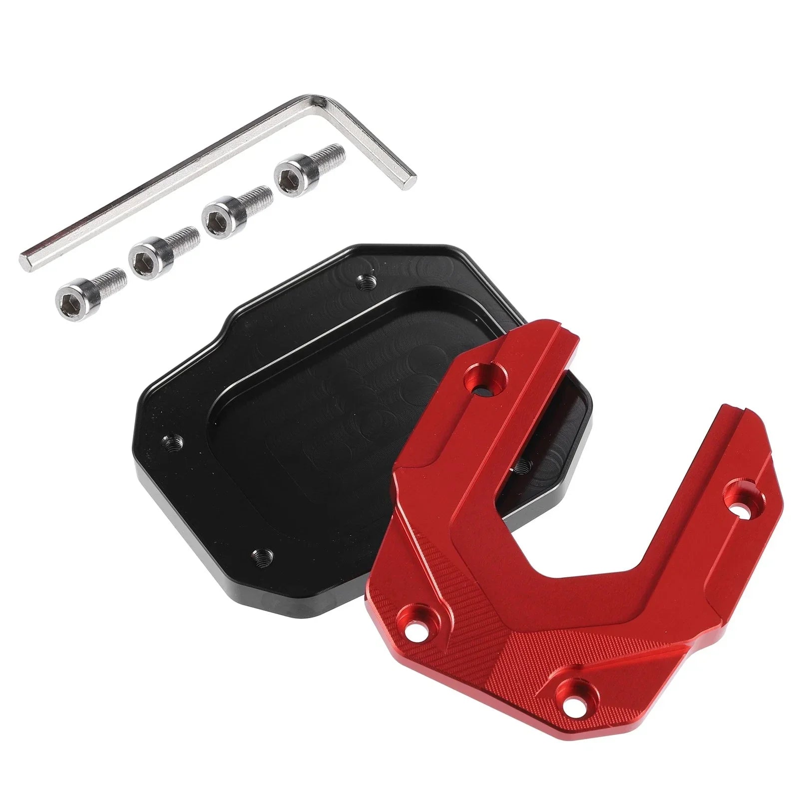 1 Set Aluminum Alloy Kickstand Plate Pad for BMW Red