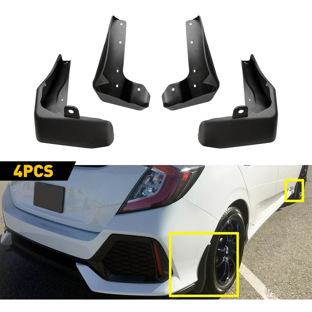 Set of 4 Splash Guards for Honda Civic Hatchback (2017–2021)