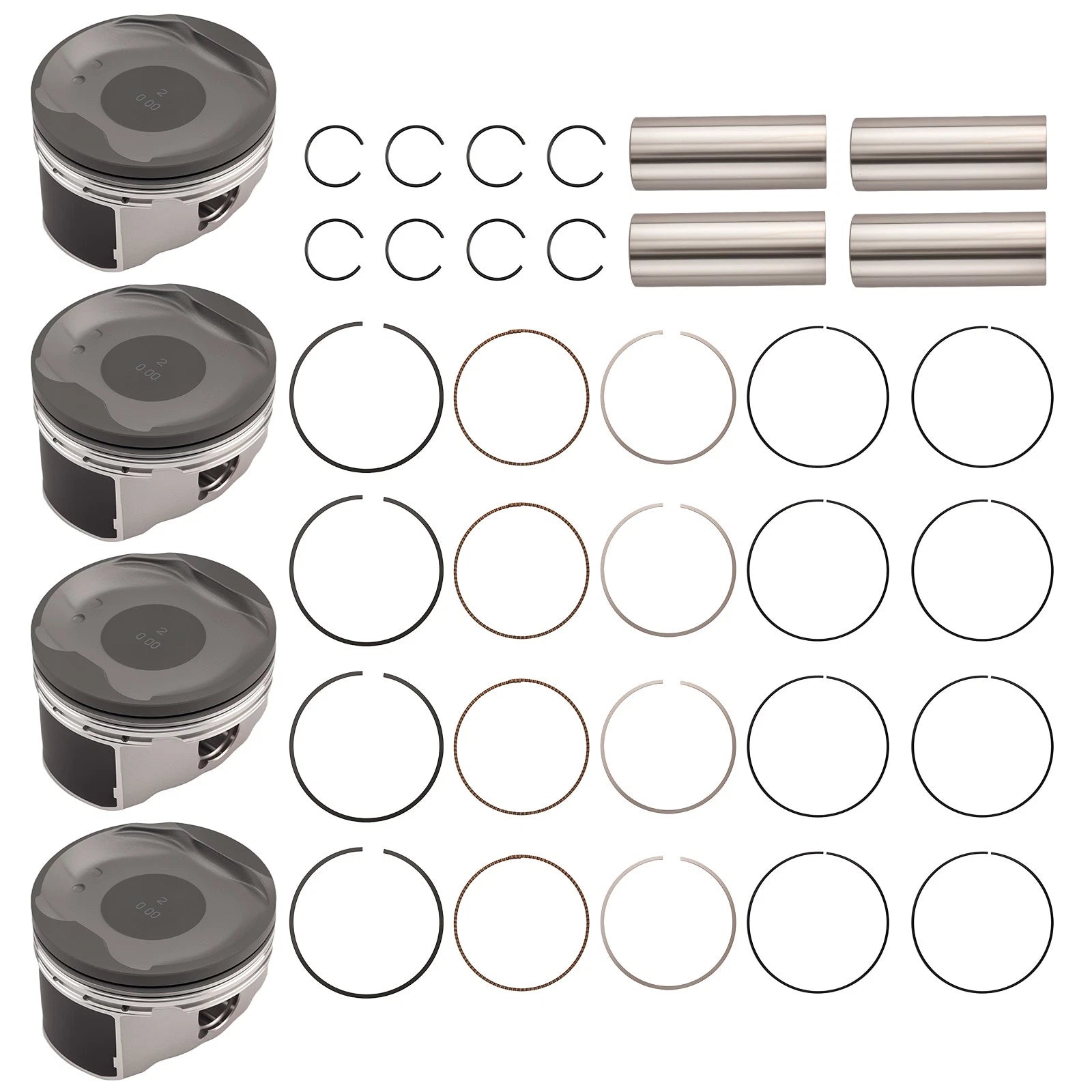Pistons and Rings Set for Toyota Camry RAV4 Scion tC Lexus 2.4L (2007–2013)