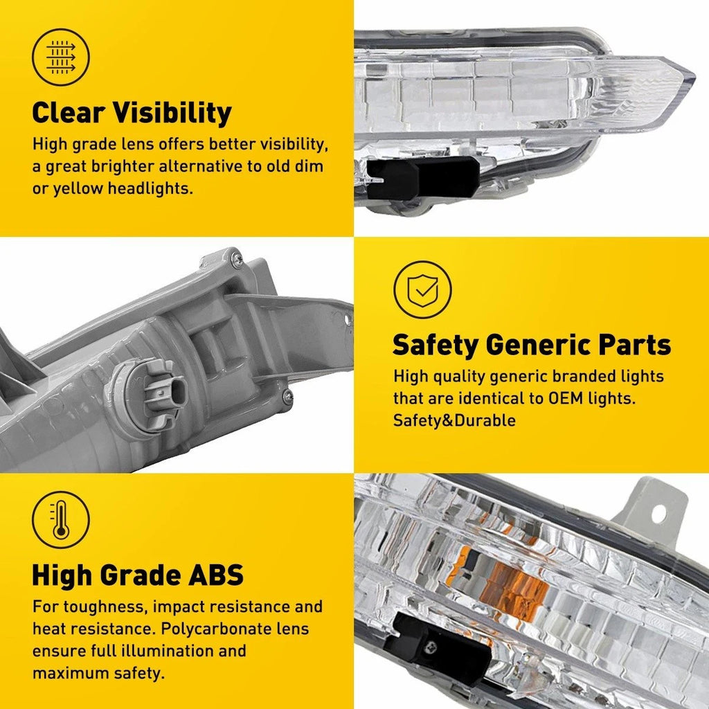 Front Right Turn Signal Light for Honda Pilot (2019–2022) 20-2022 Clear Amber